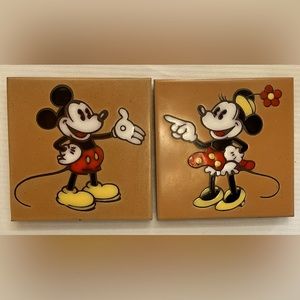 VTG Mickey/Minnie Trivets